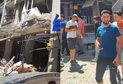 İzmir'de iş yerinde patlama! Binanın ağır hasarlı olduğu tespit edildi