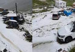 Temmuz ayında kar sürprizi! Dışarıya bakanlar gözlerine inanamadı
