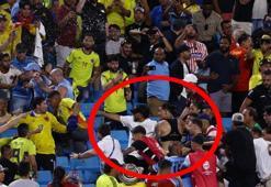Yarı finali kaybetti, deliye döndü! Copa America'da Darwin Nunez çılgınlığı: Tribüne çıkıp taraftarla yumruklaştı