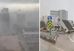 Adana'da şiddetli yağmur ve rüzgar etkili oldu