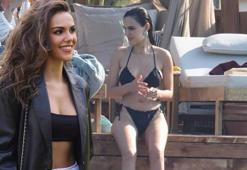 Kusursuz fiziğiyle Bodrum sahillerini büyüledi!