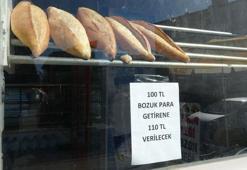 Yozgat'ta bir fırıncı 100 lira bozuk para getirene 110 lira veriyor
