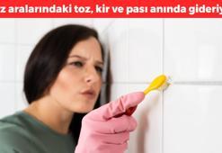 Derz aralarını bembeyaz yapıyor! Derz aralarındaki kir, pas, toz ne varsa silip süpürüyor, 5 dakikada etkisini gösteriyor