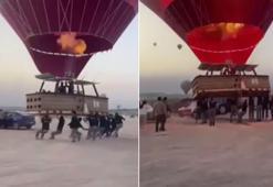 Kapadokya’da talihsiz kaza! Sıcak hava balonu otomobile çarptı