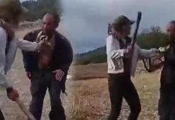 Kan donduran görüntü! İki kızdan engelli çobana sopalı işkence