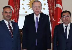 Cumhurbaşkanı Erdoğan, Zhang Guibing'i Dolmabahçe'de kabul etti