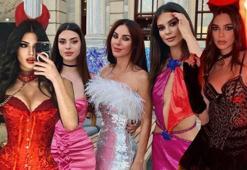Defne Samyeli'nin kızları partide! Biri kırmızı biri siyah melek oldu