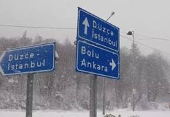 Anadolu Otoyolu'nda Bolu kesimi Ankara yönü ulaşıma kapandı! Ulaşıma kar engeli
