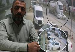 Film sahnesini aratmadı! Beton mikseri otomobili metrelerce sürükledi