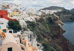 Santorini Adası 6 santim kaydı