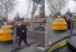Taksici otobüs önünü kesti! Yolcunun sözlerini duyunca uzaklaştı