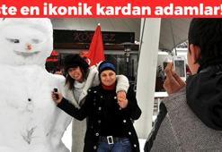 İşte en ikonik kardan adamlar! Karın tadını bu kez sadece çocuklar çıkarmadı