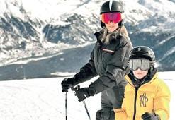 Saint Moritz'de Masis ailesi kayak keyfi yaptı