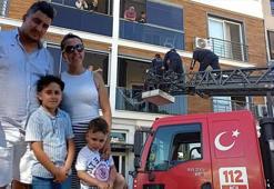 İtfaiyecinin yüreği yandı