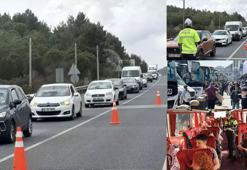 Bayram öncesi manzara değişmedi, binlerce kişi akın etti! Araç kuyruğunun sonu gözükmüyor