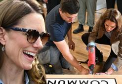 Hamarat prenses Kate Middleton'ın elinde şimdi de matkap var!