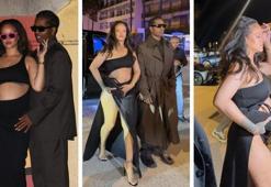 Rihanna ve A$AP Rocky'den aşk pozu! Elbisesi olay oldu