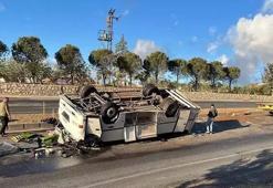 Hatay'da tarım işçilerini taşıyan minibüs takla attı: 25 Yaralı