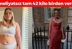 31 yaşındaki kadın tam 42 kilo birden verdi! 114 kilodan 72'ye kadar düştü: Meğer mum gibi erimenin sırrı buymuş!