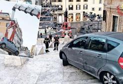 İspanyol merdivenlerini yol sandı