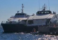 Avşa Adası açıklarında korku dolu anlar! Deniz otobüsü kayalıklara çarptı