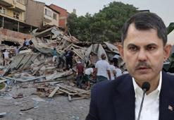Bakan Kurum duyurdu! 'Yıkılan binada kolon kesildi mi, bakılıyor'