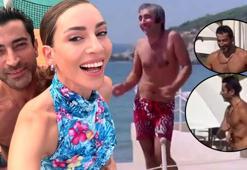 Kenan İmirzalıoğlu'nun sahilde yürürken çekilen görüntüleri sosyal medyada viral oldu