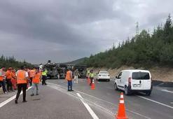 Anadolu Otoyolu'nda kaza! İstanbul yönü trafiğe kapandı