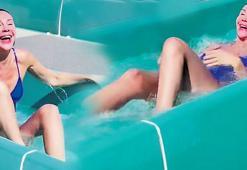 Çocuklar gibi eğlendi