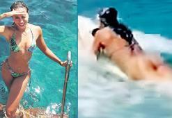 Zeynep Alkan, Sardunya Adası’nda deniz keyfinde