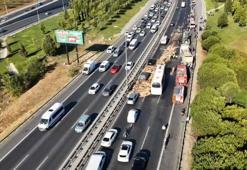 TEM Otoyolu'nda kaza, trafik durdu! Ölü ve yaralılar var