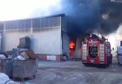 Adana'da polyester fabrikasında korkutan yangın