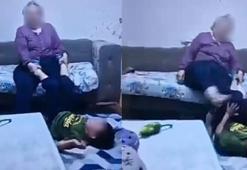 Torununa şiddet uyguladı, görüntüler ortaya çıkınca gözaltına alındı