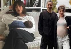 Neslihan Atagül ve Kadir Doğulu minik oğullarıyla manzarayı izledi