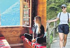 Pınar Sabancı arkadaşlarıyla birlikte yaylada tatilde
