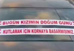 Kornayla kutlama akımı yayılıyor! Tüm şehre kızının doğum gününü kutlattı