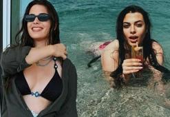 Derin Talu’dan olay yaratan havaalanı stili! Bikiniyle geldi
