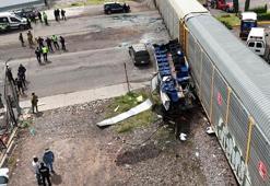 Yük treni otobüsü biçti