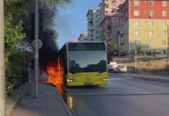 Ümraniye’de yolcu dolu İETT otobüsü yandı, facia son anda önlendi