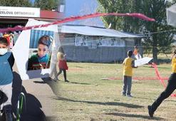 Erzurum'da çocuklar, uçurtmalarını ilik nakli olan Sıraç için uçurdu