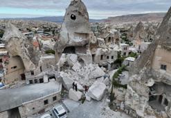 Göreme’de bir Peribacası iklimsel etkilerle hasar aldı