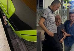 Metroda dehşet anları! Peronda öğrencilerin şakalaşırken raylara düşürdüğü yolcu, son anda ölümden döndü