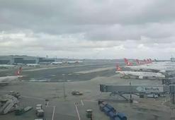 İstanbul Havalimanı’nda rüzgar engeli: Uçaklar havada tur attı