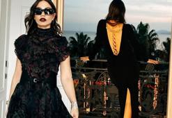 Demet Özdemir Cannes’da büyüledi! Siyah elbisesiyle göz kamaştırdı