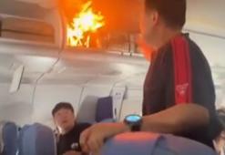Havada yangın paniği! Bagaj alev aldı, yolcular korku dolu anlar yaşadı