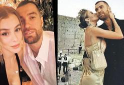 Aşka geldi! Sevgilisini öpücüklere boğdu