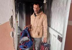 Kayseri’de çıkan yangında 3 çocuklu baba evsiz kaldı