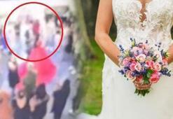 Düğün salonunda korku dolu anlar! Avize gelinin üzerine düştü