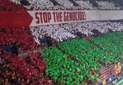Galatasaray tribünlerinden Filistin koreografisi!