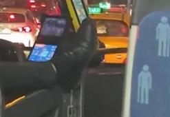 İETT otobüsünde skandal! Şoförün tehlikeli davranışı cep telefonu kamerasında